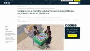 Reportaje de Ciper sobre sobreprecios y vínculos familiares en compras públicas a empresas creadas en pandemia