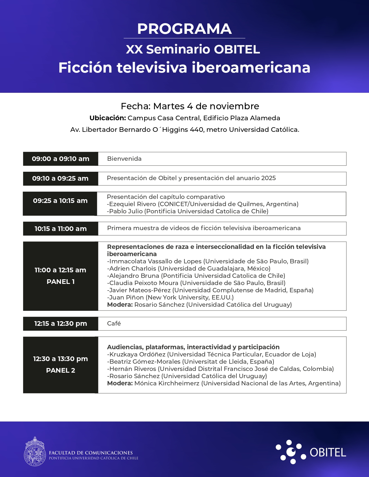 Programa XX Seminario OBITEL 1